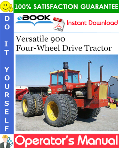 Thumbnail ☆☆ Best ☆☆ Versatile 900 Four-Wheel Drive Tractor Operators Manual (Model Year: 1975)