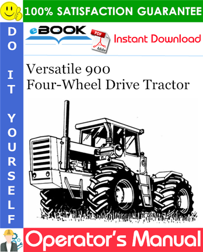 Thumbnail ☆☆ Best ☆☆ Versatile 900 Four-Wheel Drive Tractor Operators Manual (Model Year: 1973)