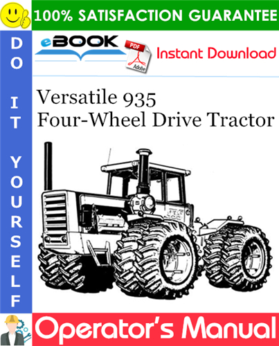Thumbnail ☆☆ Best ☆☆ Versatile 935 Four-Wheel Drive Tractor Operators Manual (Model Year: 1980)