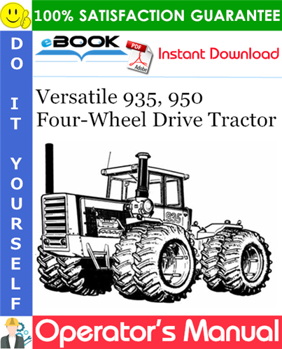 Thumbnail ☆☆ Best ☆☆ Versatile 935, 950 Four-Wheel Drive Tractor Operators Manual (Model Year: 1981)
