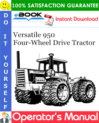Thumbnail ☆☆ Best ☆☆ Versatile 950 Four-Wheel Drive Tractor Operators Manual (Model Year: 1980)