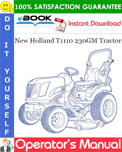 Thumbnail ☆☆ Best ☆☆ New Holland T1110 230GM Tractor Operators Manual