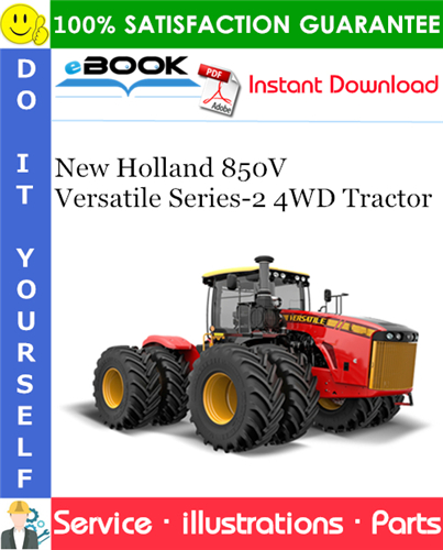Thumbnail ☆☆ Best ☆☆ New Holland 850V Versatile Series-2 4WD Tractor Parts Catalog Manual
