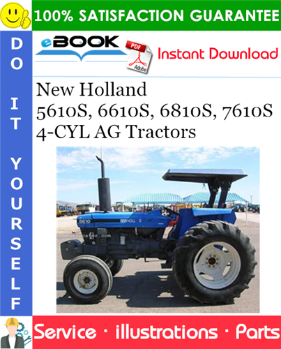 Thumbnail ☆☆ Best ☆☆ New Holland 5610S, 6610S, 6810S, 7610S - 4 CYL AG Tractors Parts Catalog Manual