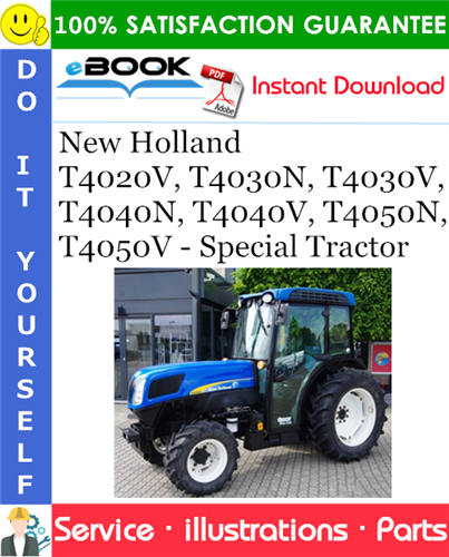 Thumbnail ☆☆ Best ☆☆ New Holland T4020V, T4030N, T4030V, T4040N, T4040V, T4050N, T4050V - Special Tractor Parts Catalog Manual