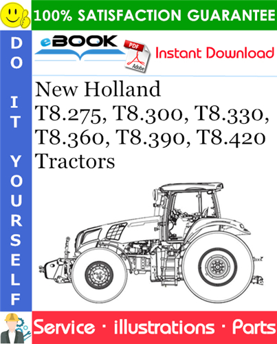 Thumbnail ☆☆ Best ☆☆ New Holland T8.275, T8.300, T8.330, T8.360, T8.390, T8.420 Tractors Parts Catalog Manual