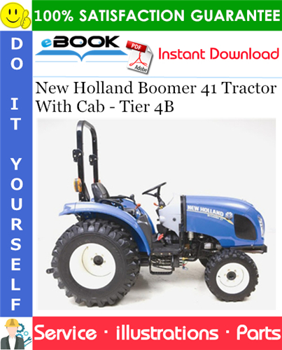 Thumbnail ☆☆ Best ☆☆ New Holland Boomer 41 Tractor With Cab - Tier 4B Parts Catalog Manual