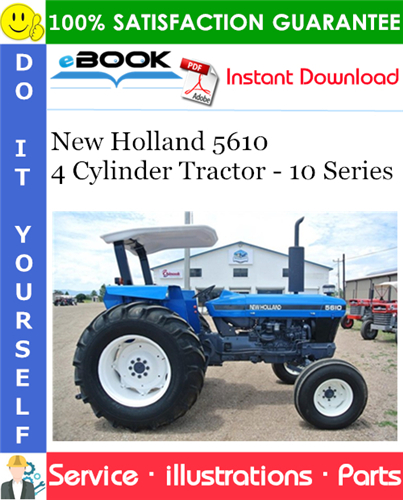 Thumbnail ☆☆ Best ☆☆ New Holland 5610 4 Cylinder Tractor - 10 Series Parts Catalog Manual