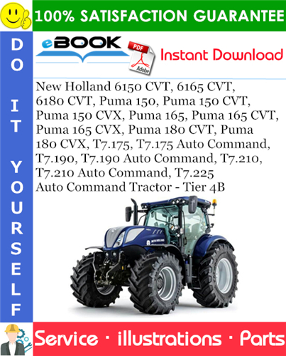 Thumbnail ☆☆ Best ☆☆ New Holland 6150 CVT, 6165 CVT, 6180 CVT, Puma 150, Puma 150 CVT, Puma 150 CVX, Puma 165, Puma 165 CVT, Puma 165 CVX, Puma 180 CVT, Puma 180 CVX, T7.175, T7.175 