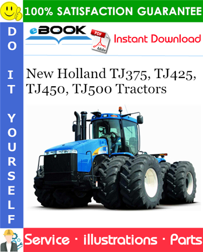 Thumbnail ☆☆ Best ☆☆ New Holland TJ375, TJ425, TJ450, TJ500 Tractors Parts Catalog Manual