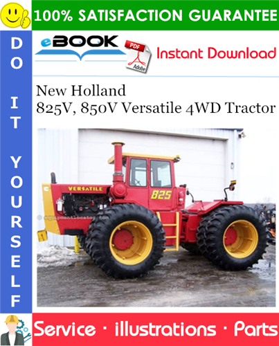 Thumbnail ☆☆ Best ☆☆ New Holland 825V, 850V Versatile 4WD Tractor Parts Catalog Manual