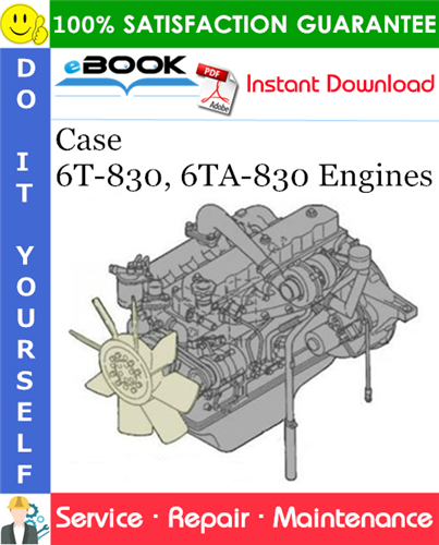 Thumbnail ☆☆ Best ☆☆ Case 6T-830, 6TA-830 Engines Service Repair Manual 