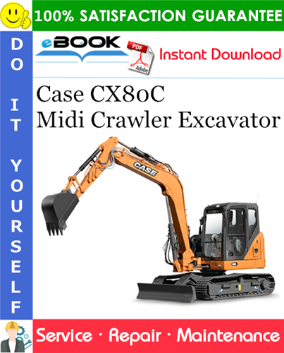 Thumbnail ☆☆ Best ☆☆ Case CX80C Midi Crawler Excavator Service Repair Manual