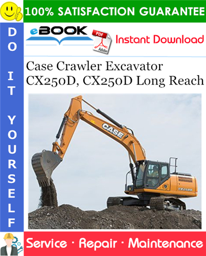 Thumbnail ☆☆ Best ☆☆ Case CX250D, CX250D Long Reach Crawler Excavator Service Repair Manual (MEA Market)