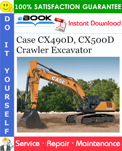 Thumbnail ☆☆ Best ☆☆ Case CX490D CX500D Crawler Excavator Service Repair Manual (EU Market)