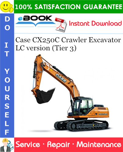 Thumbnail ☆☆ Best ☆☆ Case CX250C Crawler Excavator LC version (Tier 3) Service Repair Manual