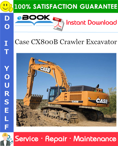 Thumbnail ☆☆ Best ☆☆ Case CX800B Crawler Excavator Service Repair Manual (Part number: 48020292)