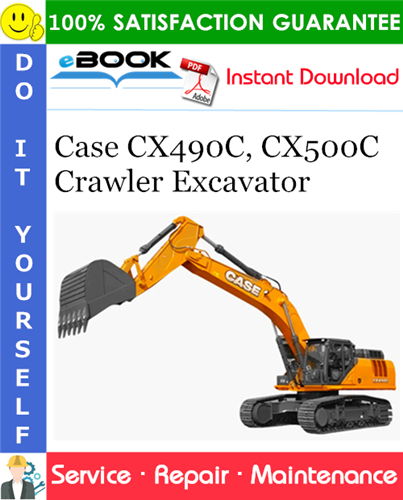Thumbnail ☆☆ Best ☆☆ Case CX490C, CX500C Crawler Excavator Service Repair Manual (Turkish market)