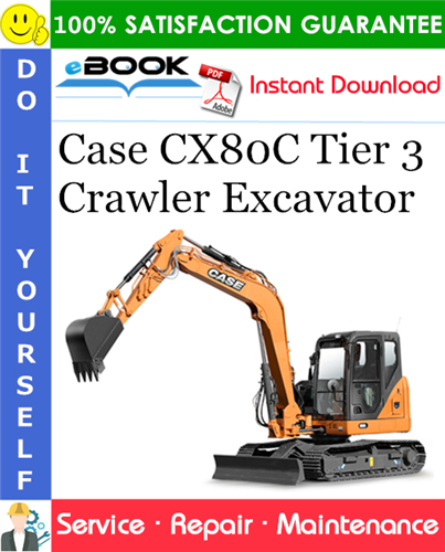 Thumbnail ☆☆ Best ☆☆ Case CX80C Tier 3 Crawler Excavator Service Repair Manual
