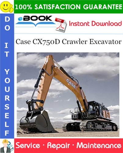 Thumbnail ☆☆ Best ☆☆ Case CX750D Crawler Excavator Service Repair Manual (NA Market)