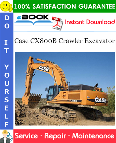 Thumbnail ☆☆ Best ☆☆ Case CX800B Crawler Excavator Service Repair Manual