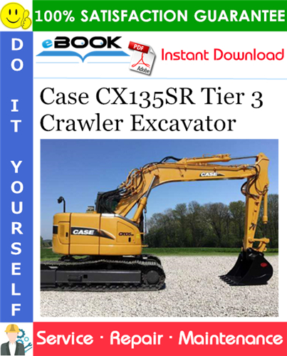 Thumbnail ☆☆ Best ☆☆ Case CX135SR Tier 3 Crawler Excavator Service Repair Manual