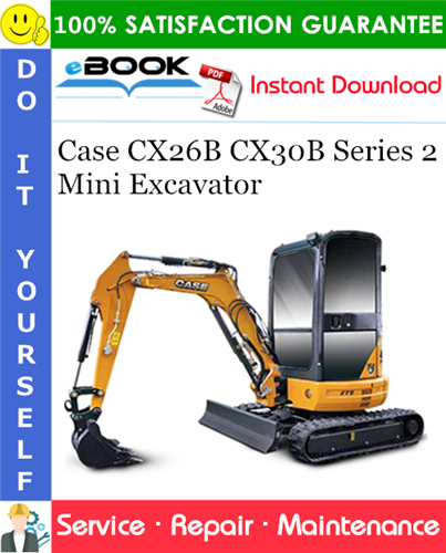 Thumbnail ☆☆ Best ☆☆ Case CX26B CX30B Series 2 Mini Excavator Service Repair Manual