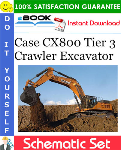 Thumbnail ☆☆ Best ☆☆ Case CX800 Tier 3 Crawler Excavator Schematic Set