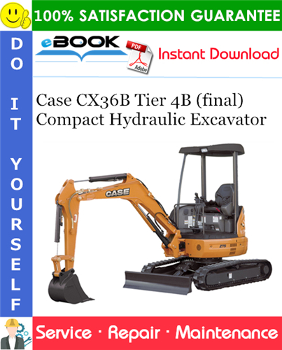Thumbnail ☆☆ Best ☆☆ Case CX36B Tier 4B (final) Compact Hydraulic Excavator Service Repair Manual
