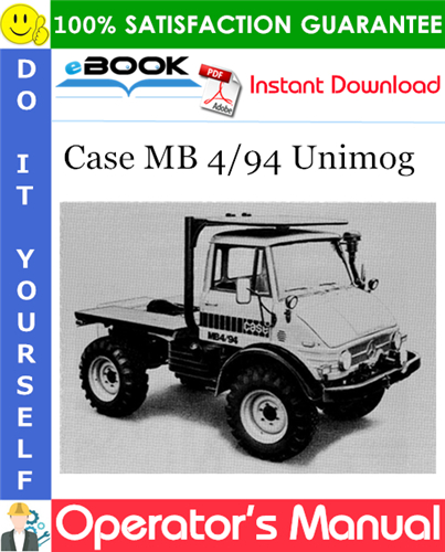Thumbnail ☆☆ Best ☆☆ Case MB 4/94 Unimog Operators Manual