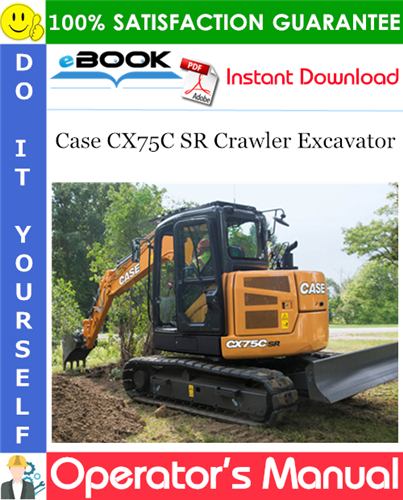 Thumbnail ☆☆ Best ☆☆ Case CX75C SR Crawler Excavator Operators Manual