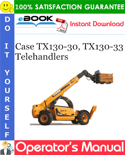 Thumbnail ☆☆ Best ☆☆ Case TX130-30, TX130-33 Telehandlers Operators Manual