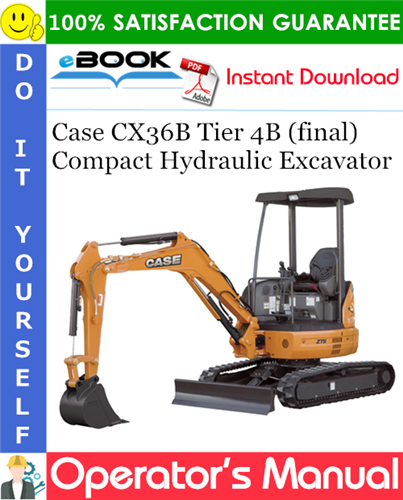 Thumbnail ☆☆ Best ☆☆ Case CX36B Tier 4B (final) Compact Hydraulic Excavator Operators Manual Thumbnail ☆☆ Best ☆☆ Case CX36B Tier 4B (final) Compact Hydraulic Excavator Operators Manual