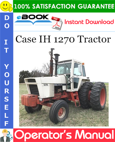 Thumbnail ☆☆ Best ☆☆ Case IH 1270 Tractor Operators Manual (Starting with SN 8770001)