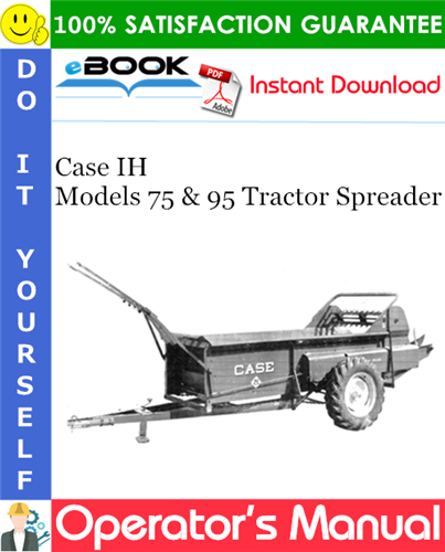 Thumbnail ☆☆ Best ☆☆ Case IH Models 75 & 95 Tractor Spreader Operators Manual