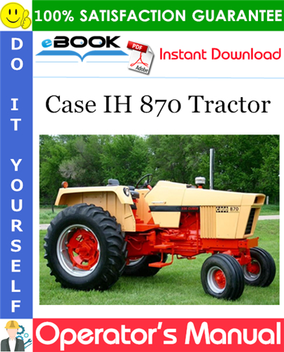 Thumbnail ☆☆ Best ☆☆ Case IH 870 Tractor Operators Manual (Starting with SN 8727601)
