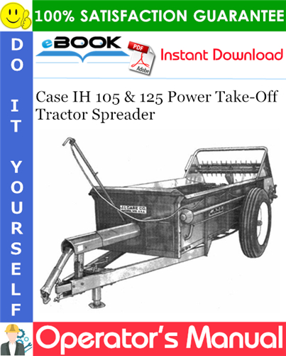 Thumbnail ☆☆ Best ☆☆ Case IH 105 & 125 Power Take-Off Tractor Spreader Operators Manual