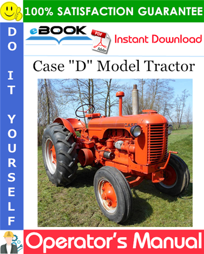 Thumbnail ☆☆ Best ☆☆ Case D Model Tractor Operators Manual