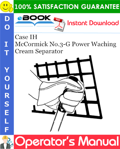 Thumbnail ☆☆ Best ☆☆ Case IH McCormick No.3-G Power Waching Cream Separator Operators Manual