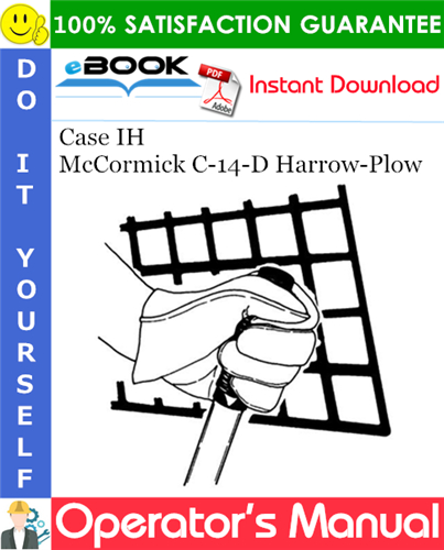 Thumbnail ☆☆ Best ☆☆ Case IH McCormick C-14-D Harrow-Plow Operators Manual