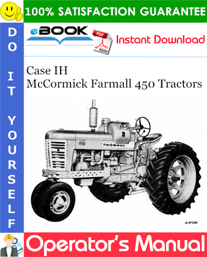 Thumbnail ☆☆ Best ☆☆ Case IH McCormick Farmall 450 Tractors Operators Manual #2
