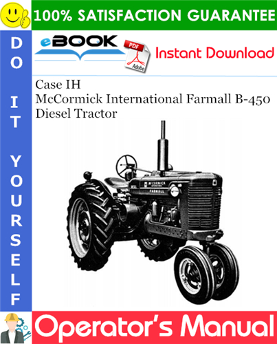 Thumbnail ☆☆ Best ☆☆ Case IH McCormick International Farmall B-450 Diesel Tractor Operators Manual