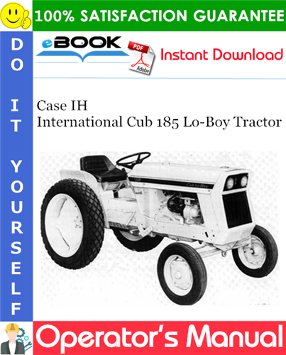 Thumbnail ☆☆ Best ☆☆ Case IH International Cub 185 Lo-Boy Tractor Operators Manual