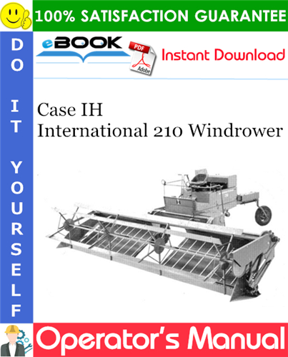 Thumbnail ☆☆ Best ☆☆ Case IH International 210 Windrower Operators Manual