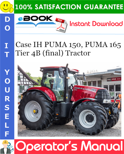 Thumbnail ☆☆ Best ☆☆ Case IH PUMA 150, PUMA 165 Tier 4B (final) Tractor Operators Manual