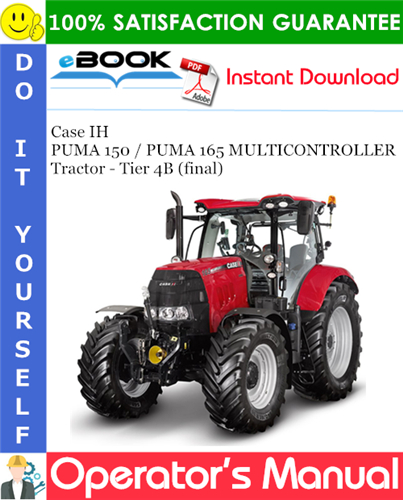 Thumbnail ☆☆ Best ☆☆ Case IH PUMA 150 / PUMA 165 MULTICONTROLLER Tractor - Tier 4B (final) Operators Manual