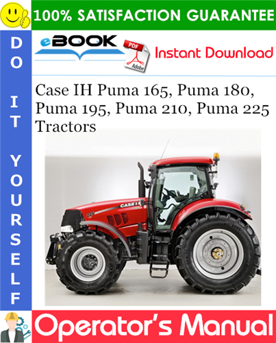 Thumbnail ☆☆ Best ☆☆ Case IH Puma 165, Puma 180, Puma 195, Puma 210, Puma 225 Tractors Operators Manual