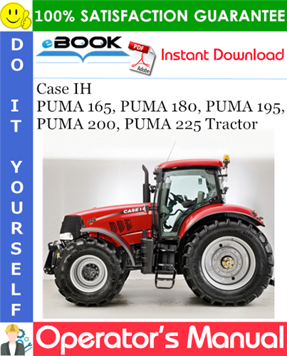 Thumbnail ☆☆ Best ☆☆ Case IH PUMA 165, PUMA 180, PUMA 195, PUMA 200, PUMA 225 Tractor Operators Manual