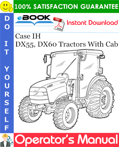 Thumbnail ☆☆ Best ☆☆ Case IH DX55, DX60 Tractors With Cab Operators Manual