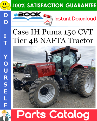 Thumbnail ☆☆ Best ☆☆ Case IH Puma 150 CVT Tier 4B NAFTA Tractor Parts Catalog Manual